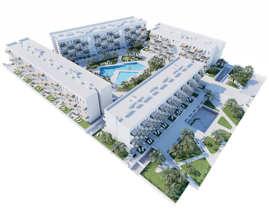 Vista del conjunto del residencial Évia